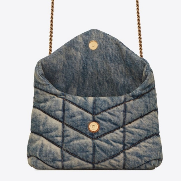 Saint Laurent Bags Saint Laurent Denim Toy Puffer Bag Poshmark